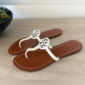 Tory Burch white miller sandals size 9